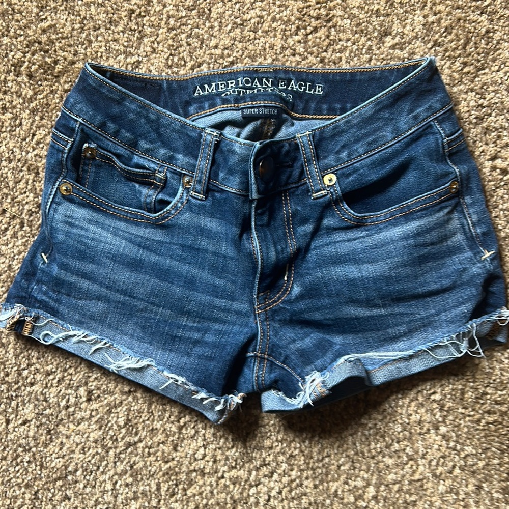American Eagle super stretch shortie shorts sz 00